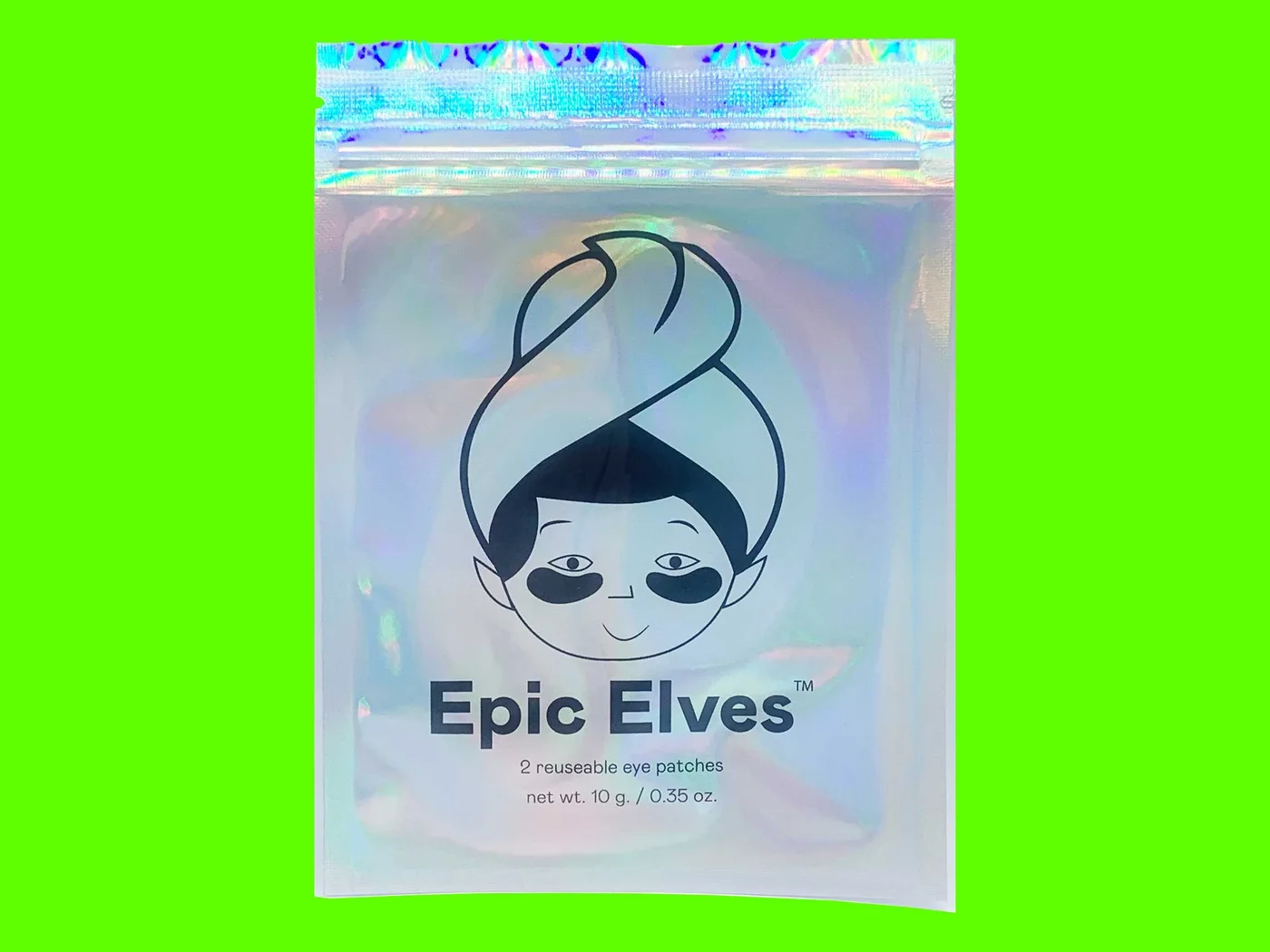Holografische verpakking van Epic Elves-oogpatches